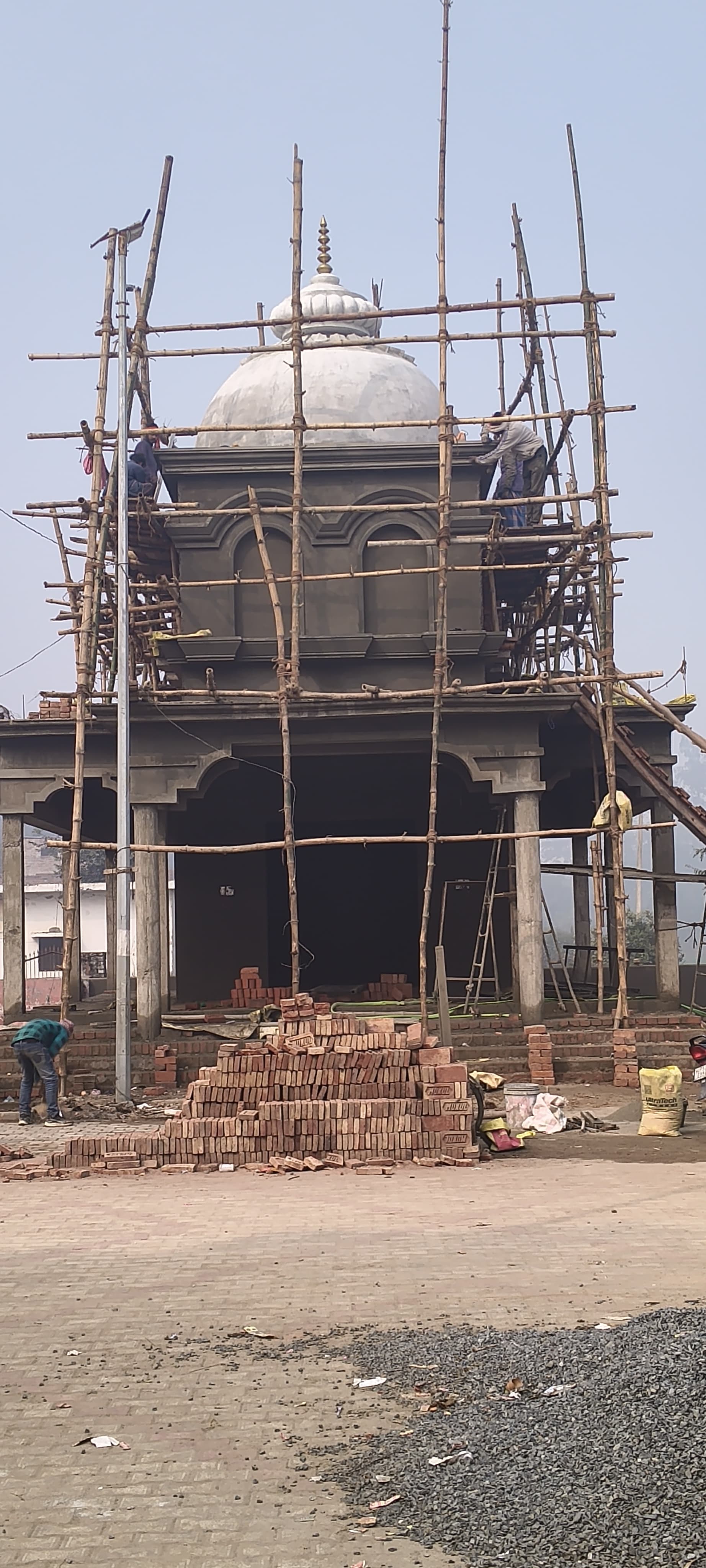 बेलघाट में श्रीराम मंदिर का भव्य निर्माण प्रगति पर, 18 फरवरी 2026