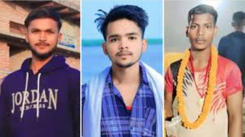 गाजीपुर तेज रफ्तार अनियंत्रित ट्रेलर ने बाइक को मारी टक्कर, तीन युवकों