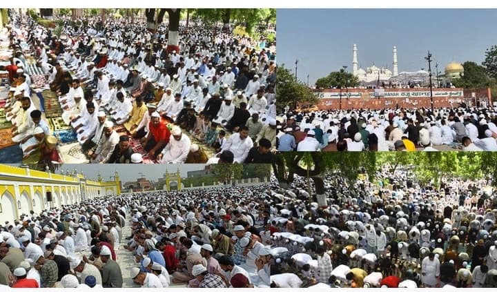 लखनऊ अमन की दुआओं के साथ अदा हुई नमाज, उत्साह और भाईचारे