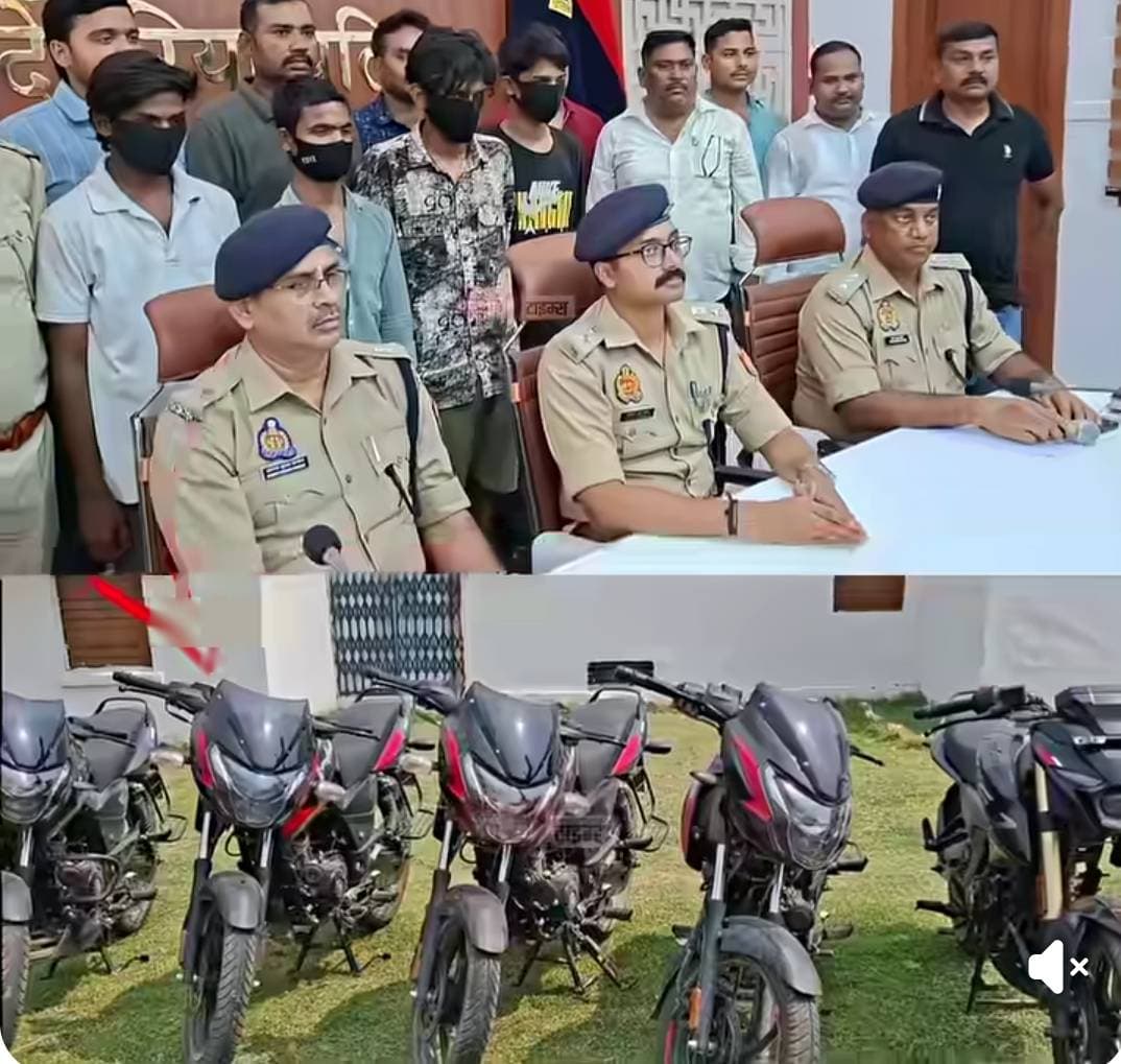 शोरूम का ताला तोड़कर 5 नई बाइक चोरी करने वाले गिरोह का