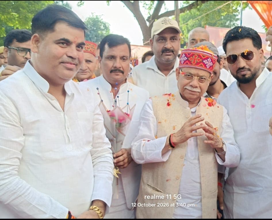 सिधुआपार में तेलंगाना के राज्यपाल शिव प्रताप शुक्ल का भव्य स्वागत